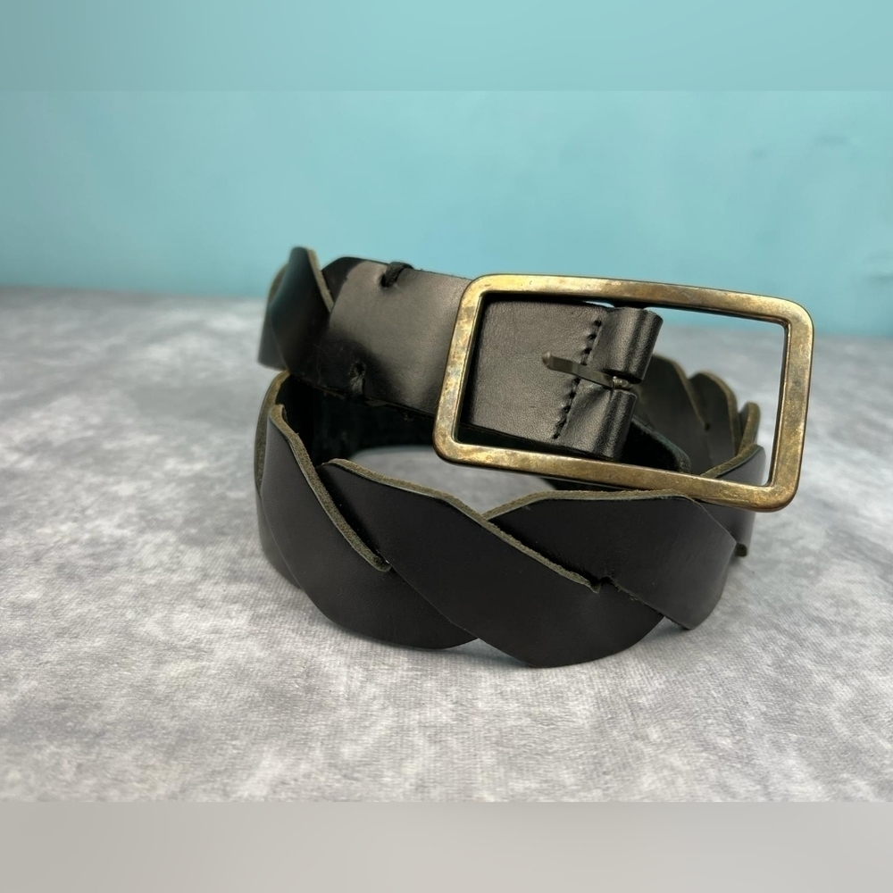 Roots Canada black Genuine Italian leather‎ belt Men’s Size S/M